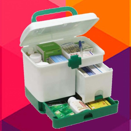 Plastic multi-purpose first aid kit organizer case - 4000