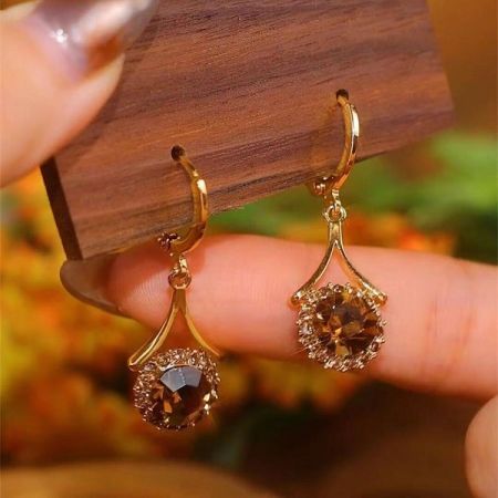 Crystal Zircon Earrings-126