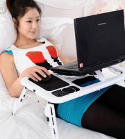 Multi-functional Laptop Table With Cooling Fan - 2572