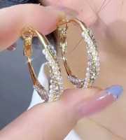 Pearls Zircon Earrings-108