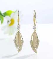 Zircon Pearl Drop Earrings-132