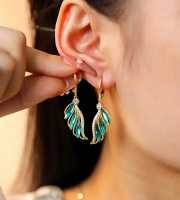 Angel Wing Design Earrings-133