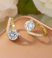 Brilliant Zircon Huggie Earrings -147