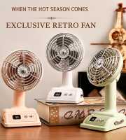 100 Speed Rechargeable Retro Fan