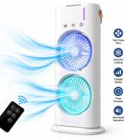 Twin Turbo Rechargeable Cooling Fan with Remote